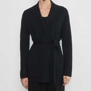 Aritzia BABATON Black Ty Short Cardigan